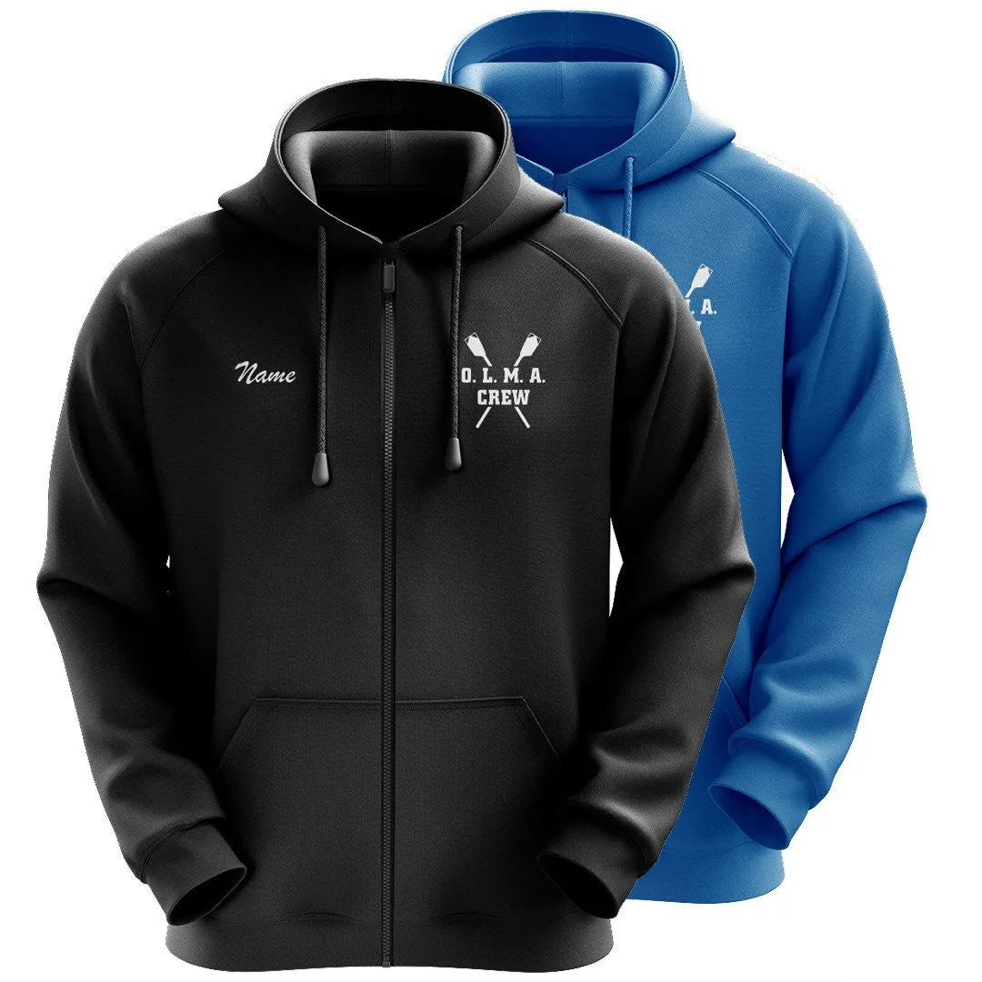 50/50 Hooded OLMA Rowing Gear Full Zipper Sweatshirt