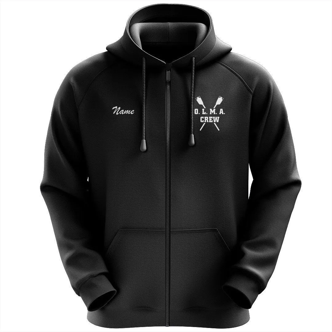 50/50 Hooded OLMA Rowing Gear Full Zipper Sweatshirt