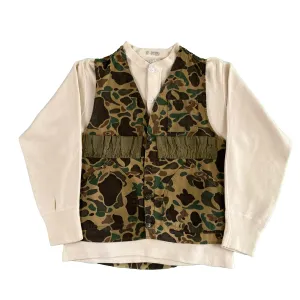 50s/60s Duck Camo Vest and Henley Thermal Combo- M