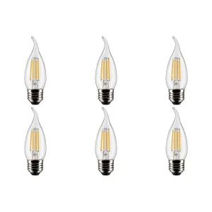 5.5W CA10 LED - Clear - Medium base - 90 CRI - 2700K - 120V - 6-Pack