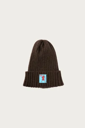 5G Wool Knit Cap - Brown