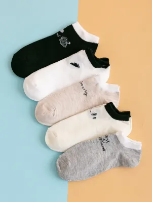 5pairs Umbrella Tree Bear Socks Silly Socks for Women Funky Socks Funny Socks