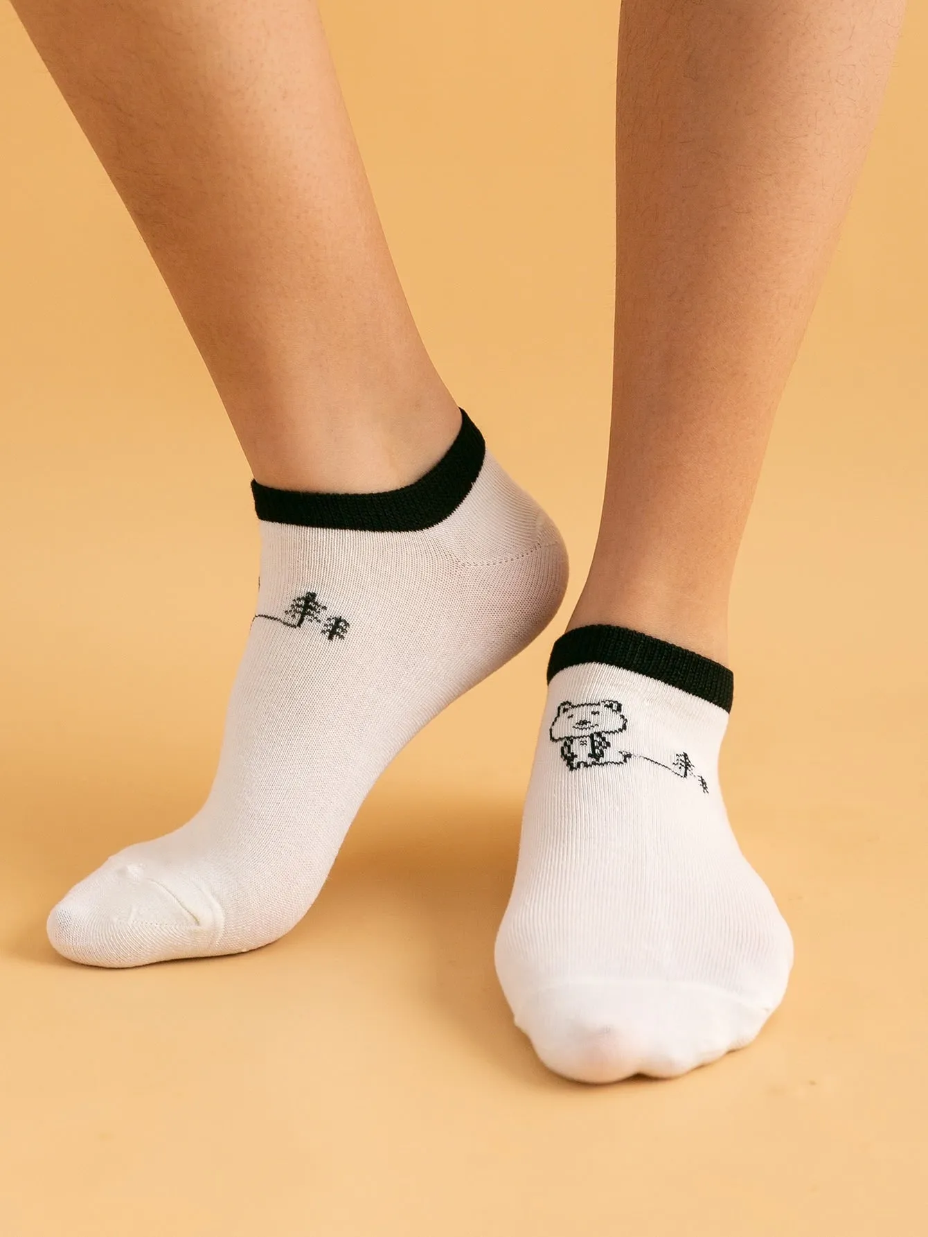 5pairs Umbrella Tree Bear Socks Silly Socks for Women Funky Socks Funny Socks