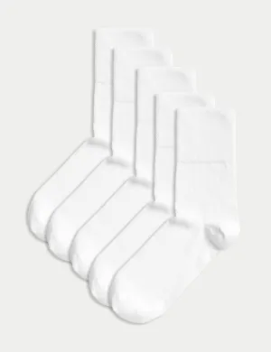 5pk Cotton Rich Ankle High Socks