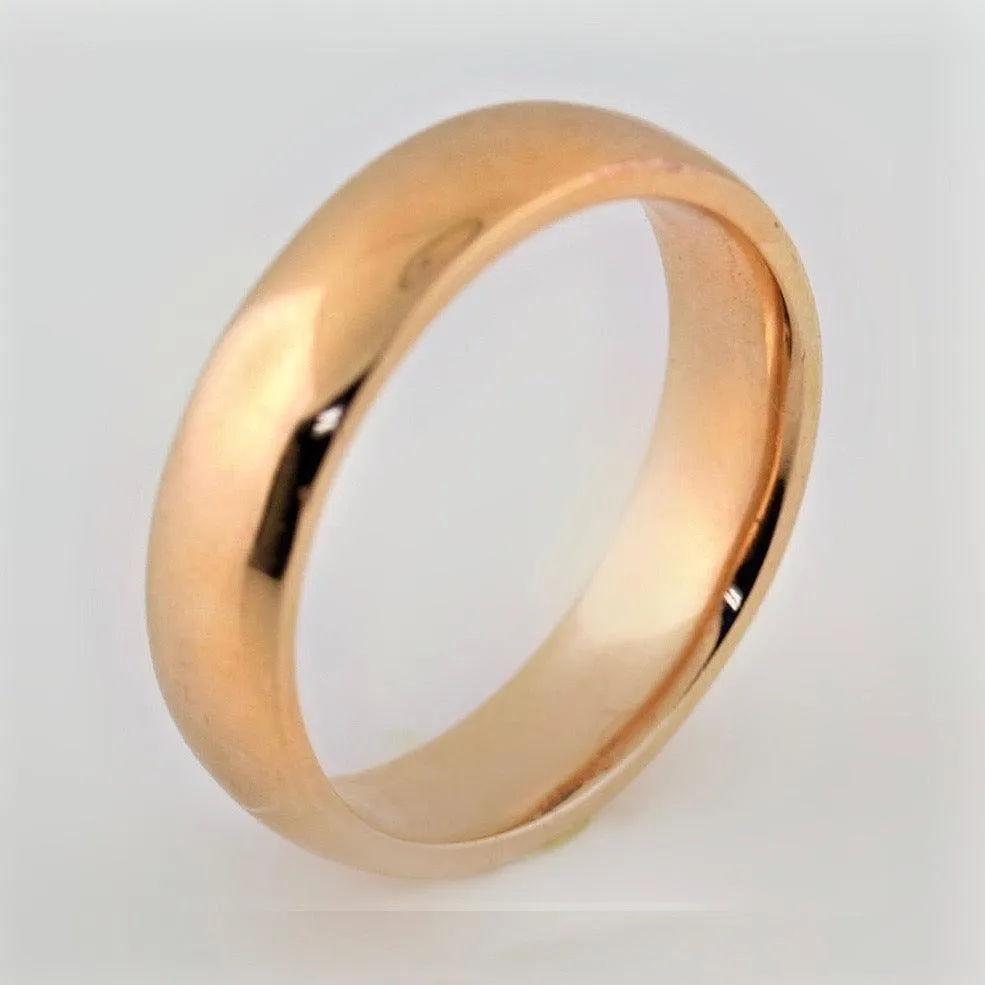 6mm Men's Wedding Band 14K Rose Gold