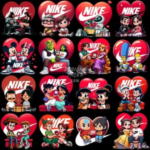 70 Valentine's Day Cartoon Couples Designs Bundle PNG