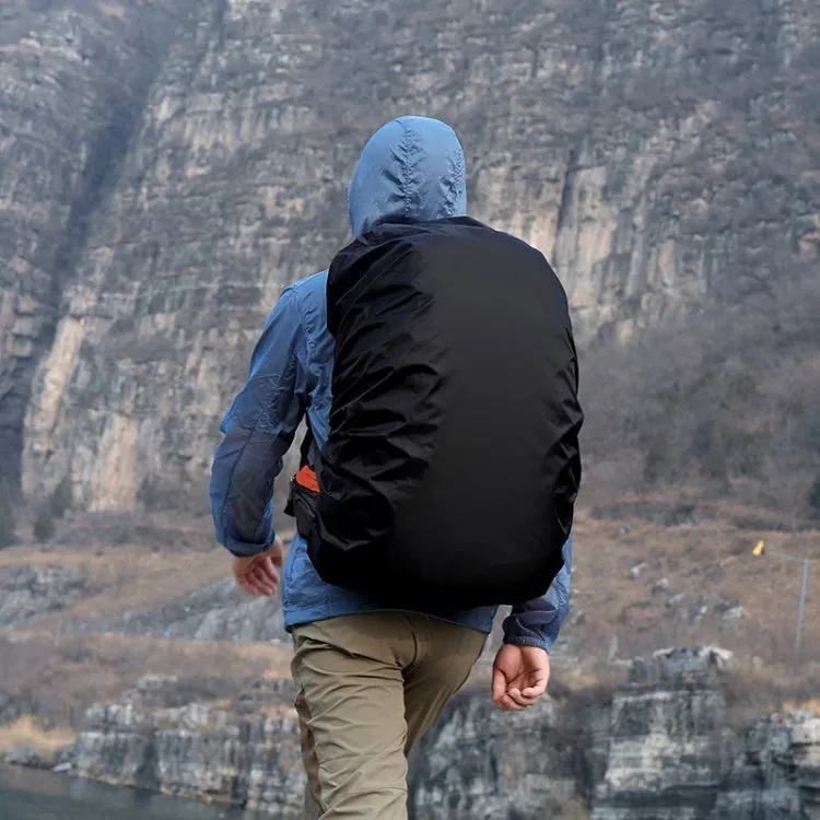 70L Adjustable Waterproof Dustproof Backpack  Rain Cover Portable Ultralight Protective Cover(Black)