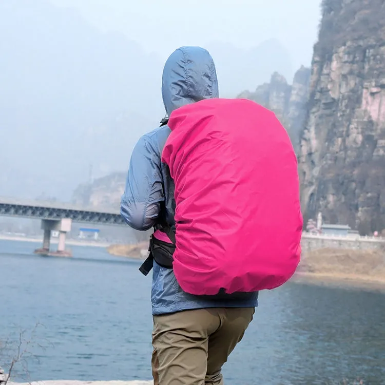 70L Adjustable Waterproof Dustproof Backpack  Rain Cover Portable Ultralight Protective Cover(Pink)
