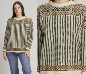 70s Striped Meister Ski Sweater - Men's Medium