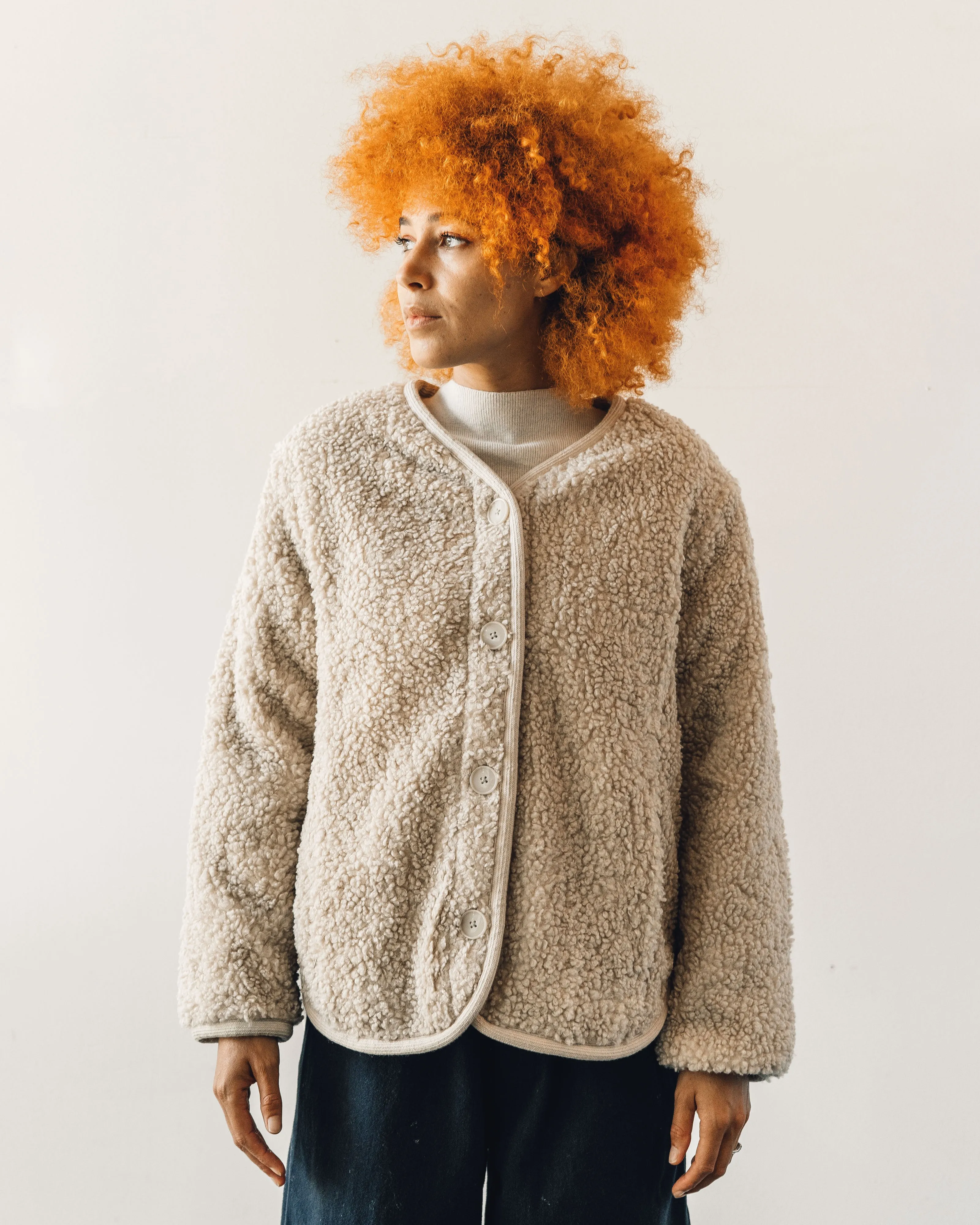 7115 Reversible Curly Jacket, Dove