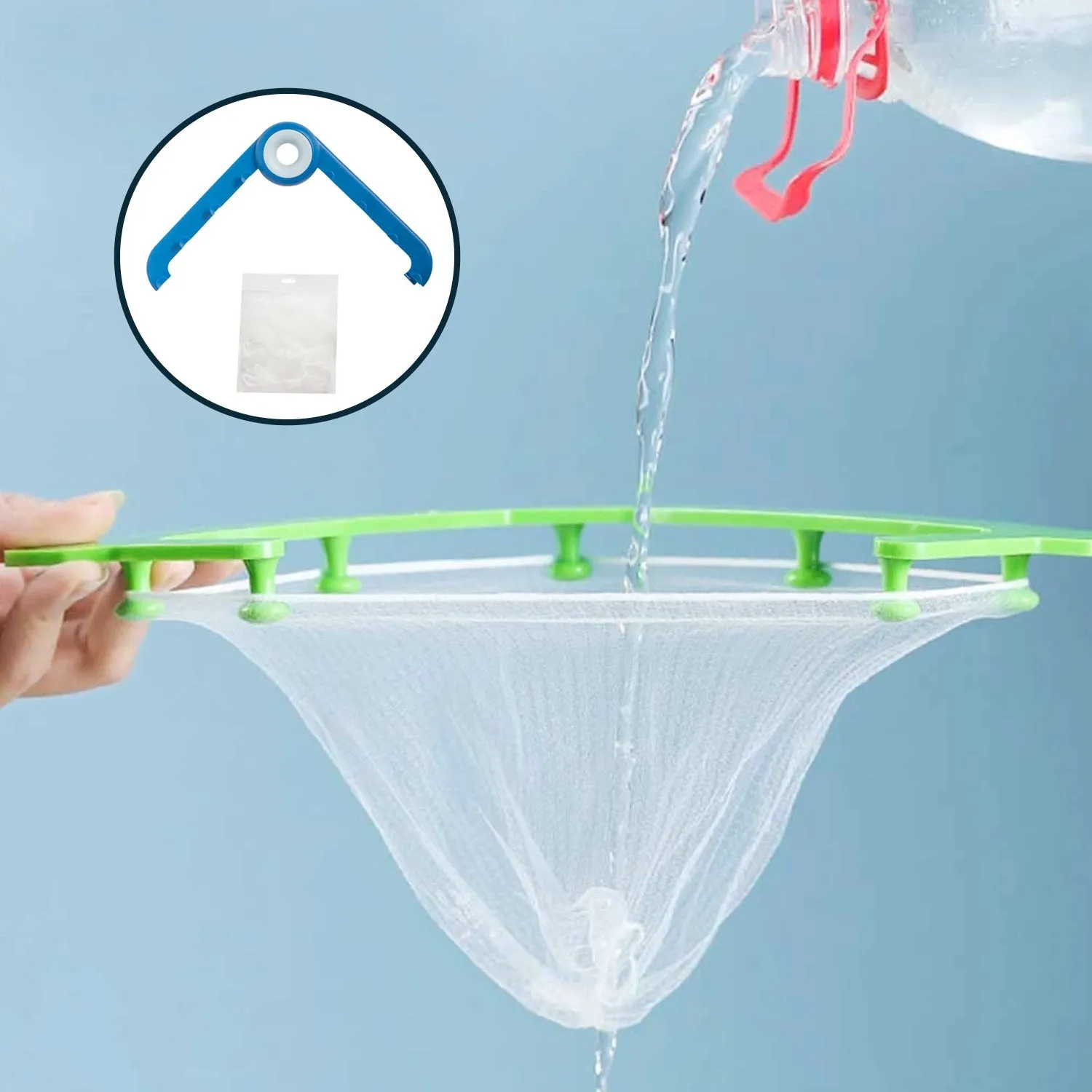 7686 Kitchen Sink Drain Filter Holder Triangle Foldable Sink Strainer Drainer For Kitchen Use (Bag not Included)