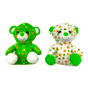 7" St. Patrick's Day Lucky Clover Bear - Assorted Colors (Each)