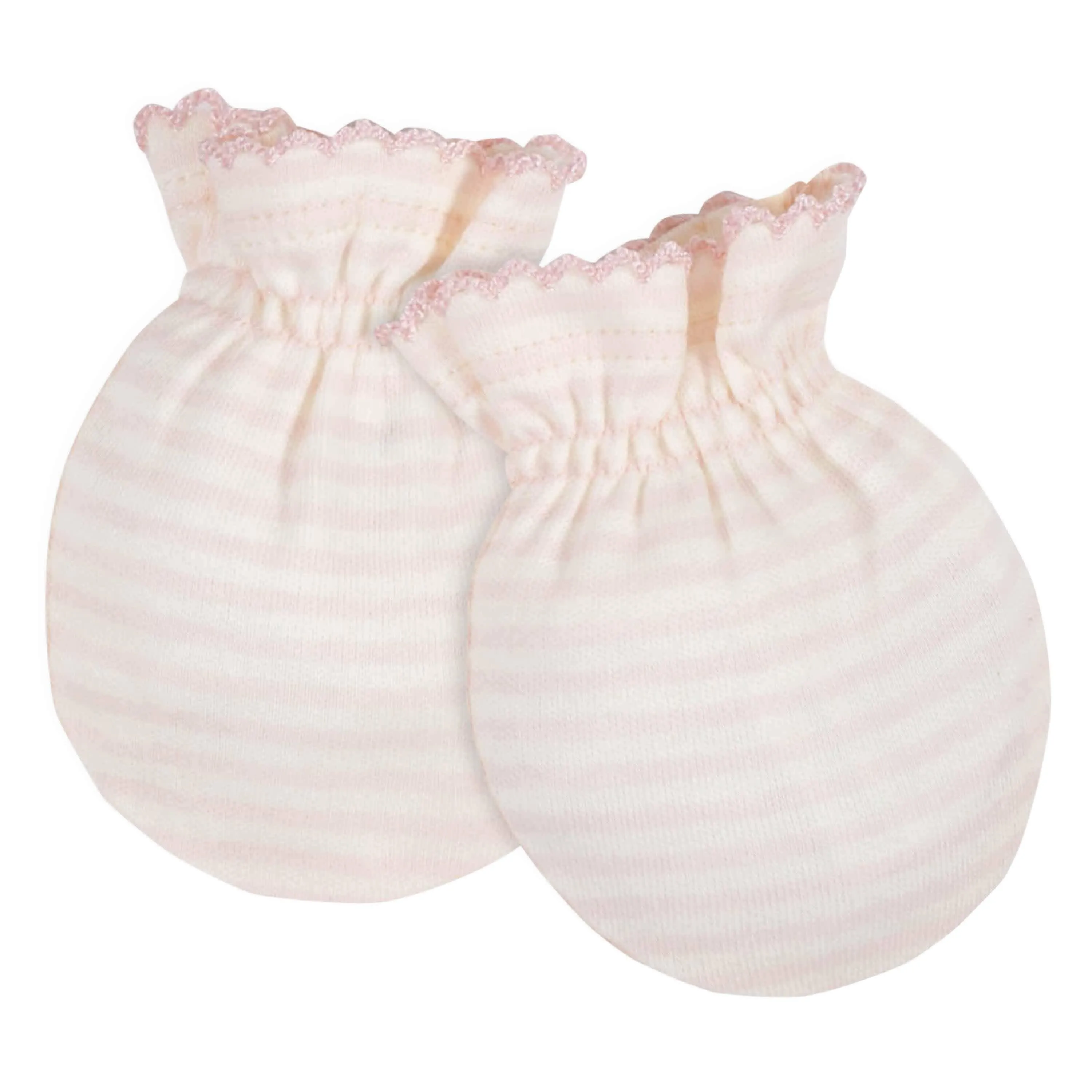 8-Piece Organic Baby Girls Fox Caps & No Scratch Mittens