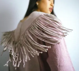 80s Suede Fringe Sweater