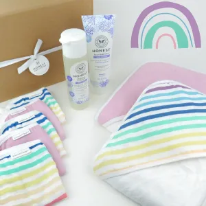 9-Piece BUBBLES & CUDDLES Organic Cotton Bath Gift Set