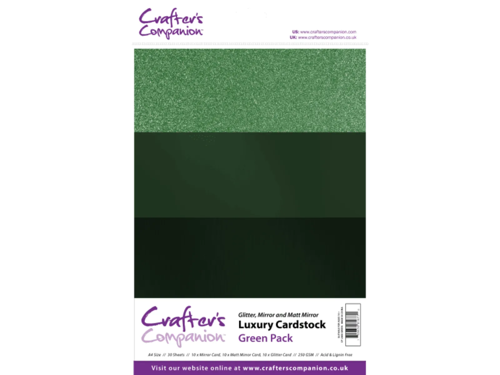 A4 Luxury Mixed Green Card - 30 Pack