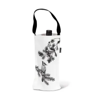 Abbott Wine Bottle Tote Bag - Winter Birds