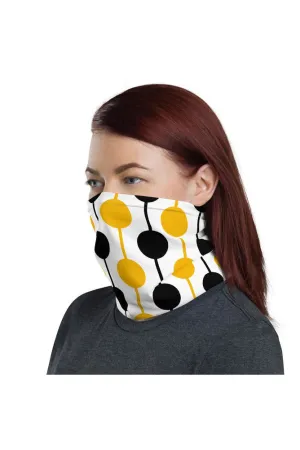 Abstract Black & Gold Neck gaiter