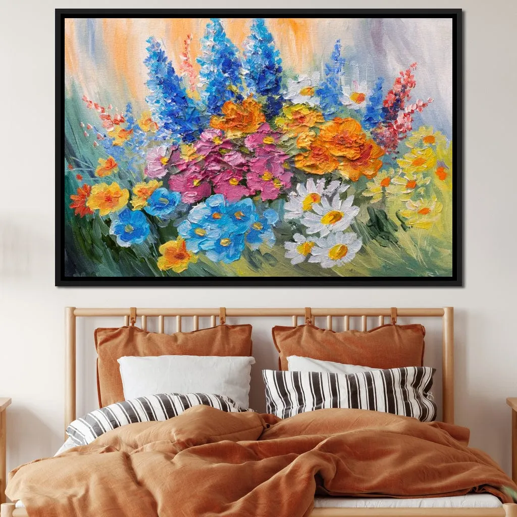 Abstract Bouquet of Spring Flowers
