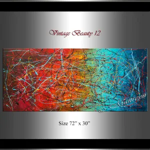 Abstract Modern art Original Paintings Jackson Pollock style - Vintage Beauty 12