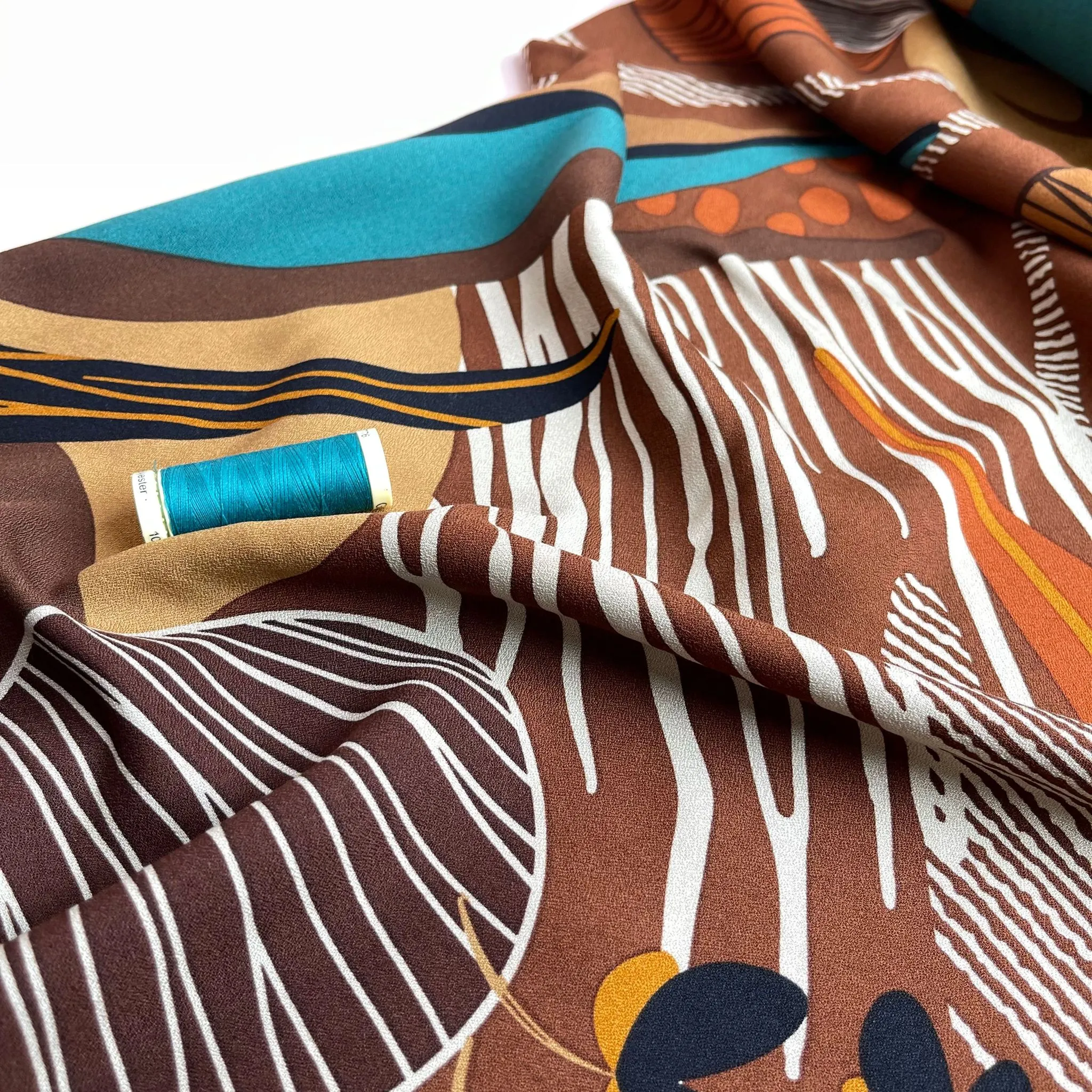 Abstract Tribal Viscose Crepe
