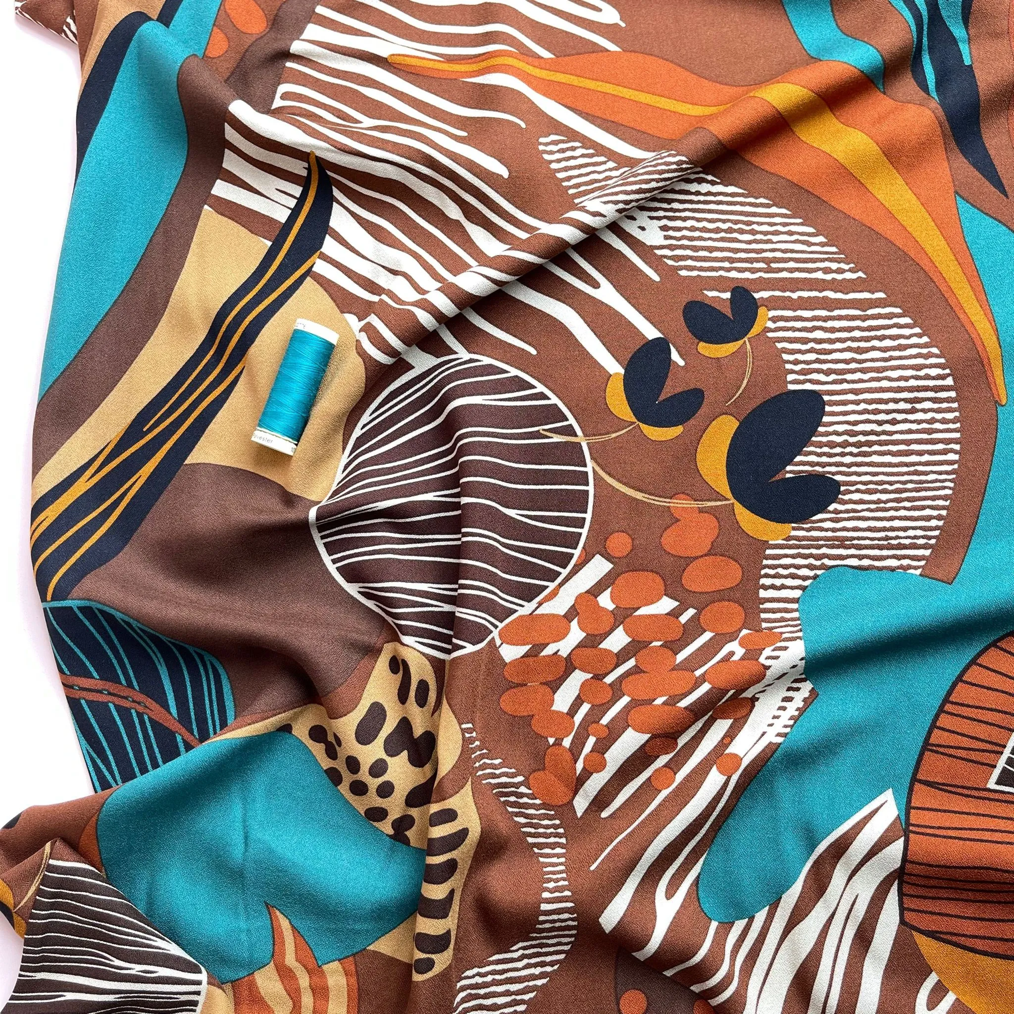 Abstract Tribal Viscose Crepe