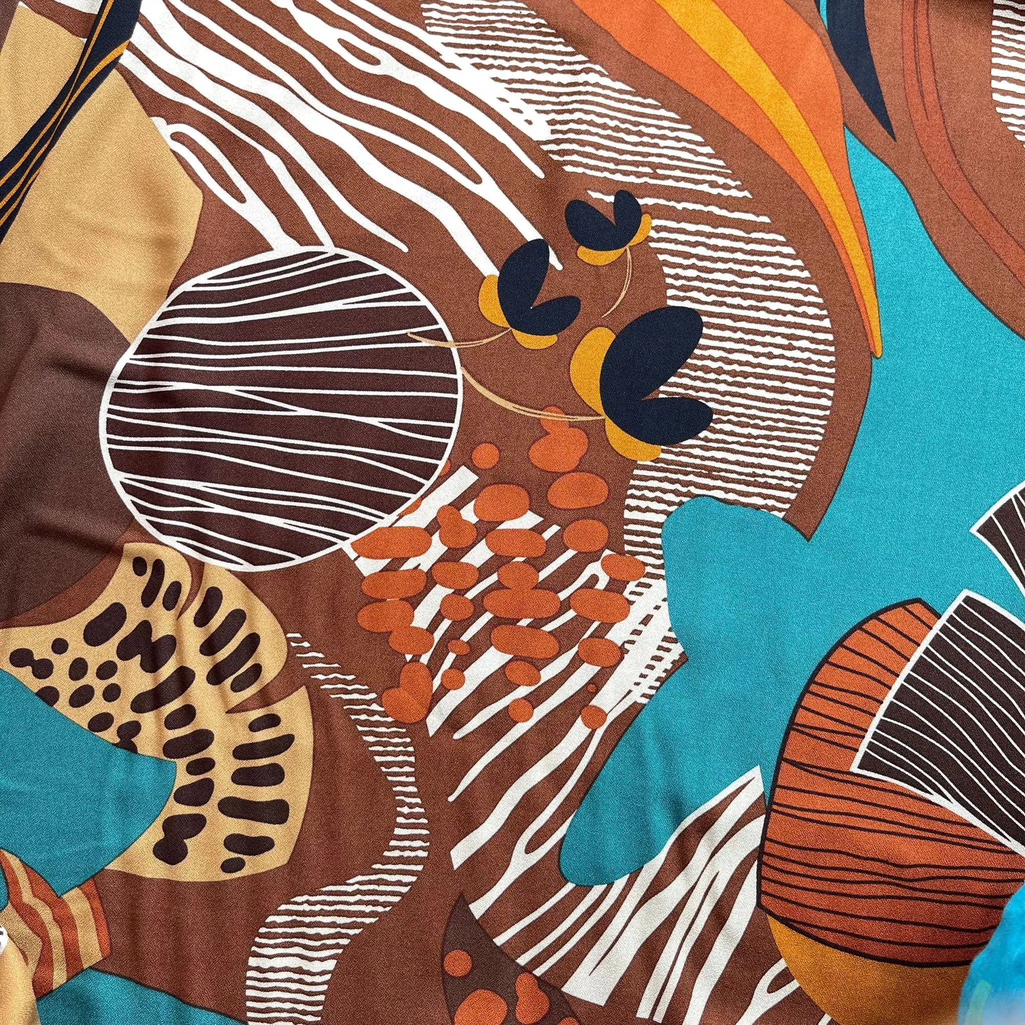 Abstract Tribal Viscose Crepe