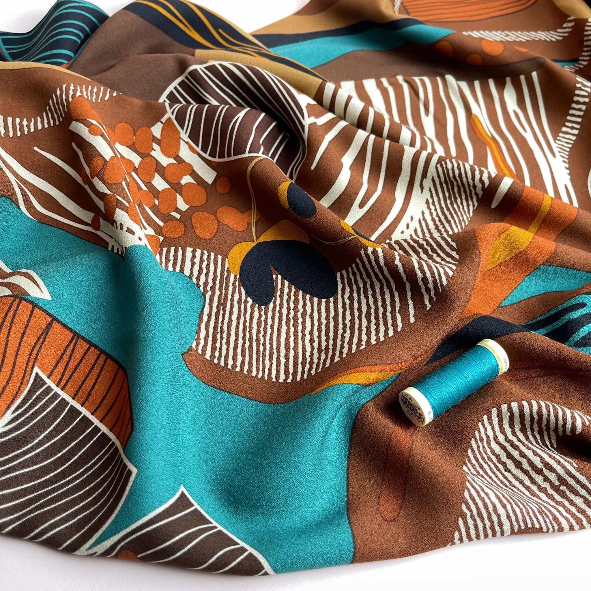 Abstract Tribal Viscose Crepe
