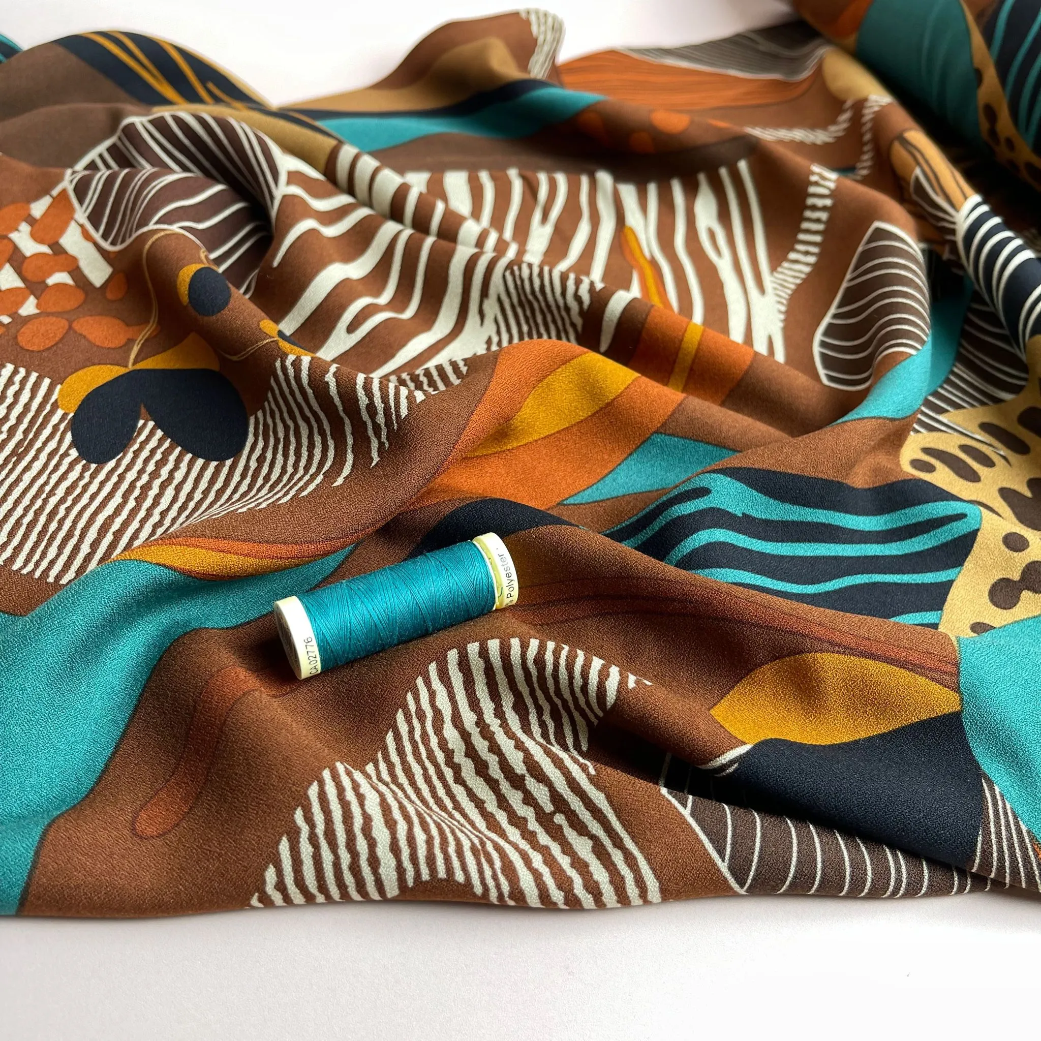 Abstract Tribal Viscose Crepe