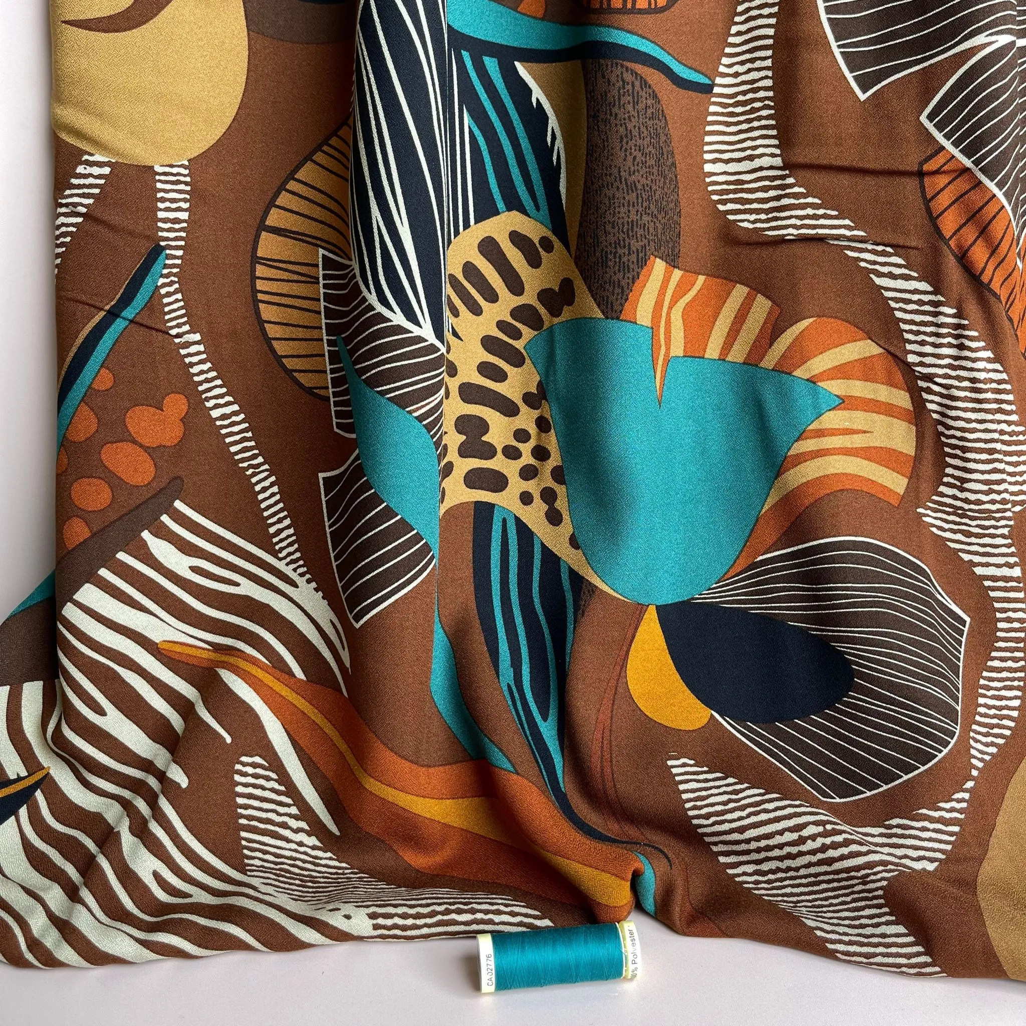 Abstract Tribal Viscose Crepe