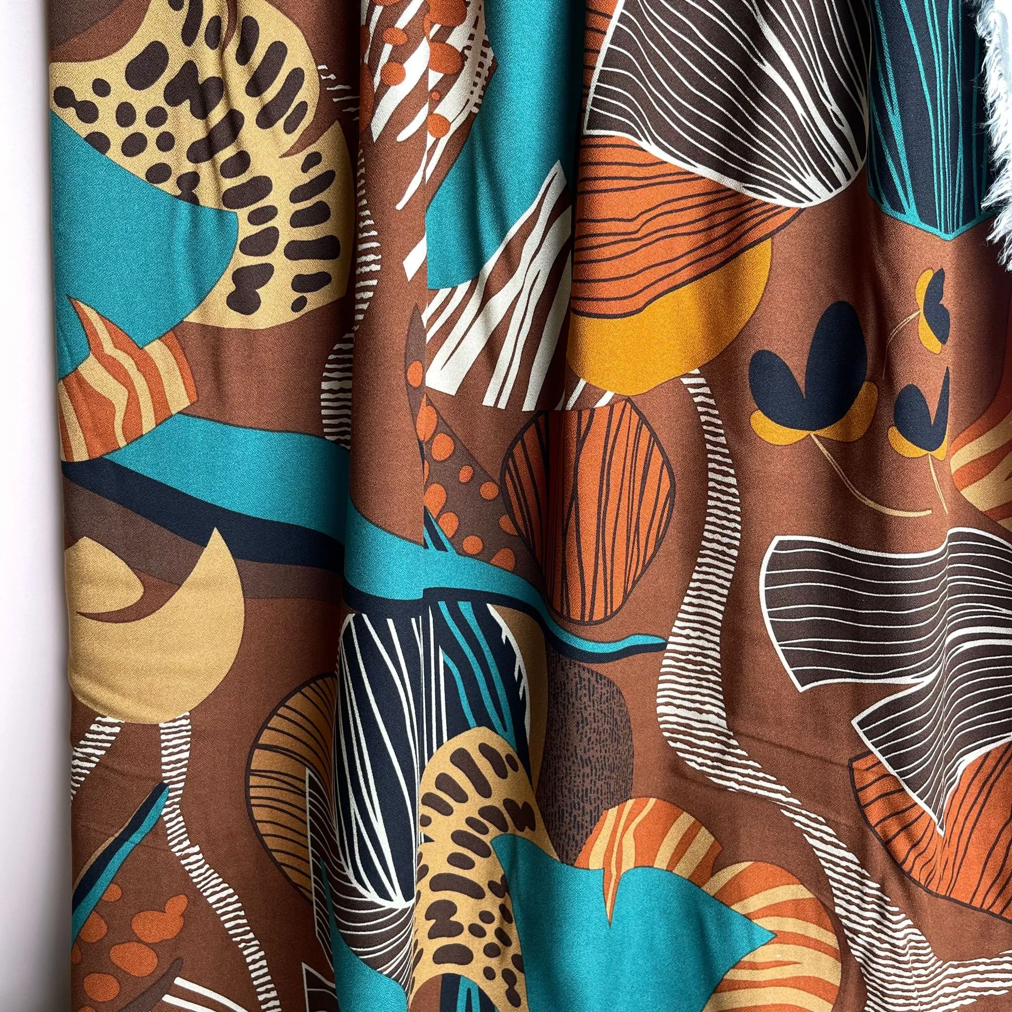 Abstract Tribal Viscose Crepe