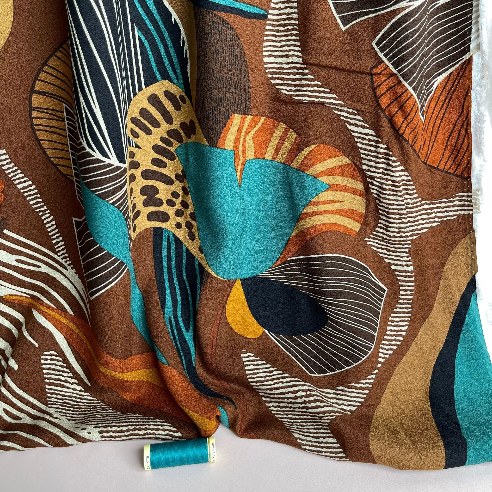 Abstract Tribal Viscose Crepe
