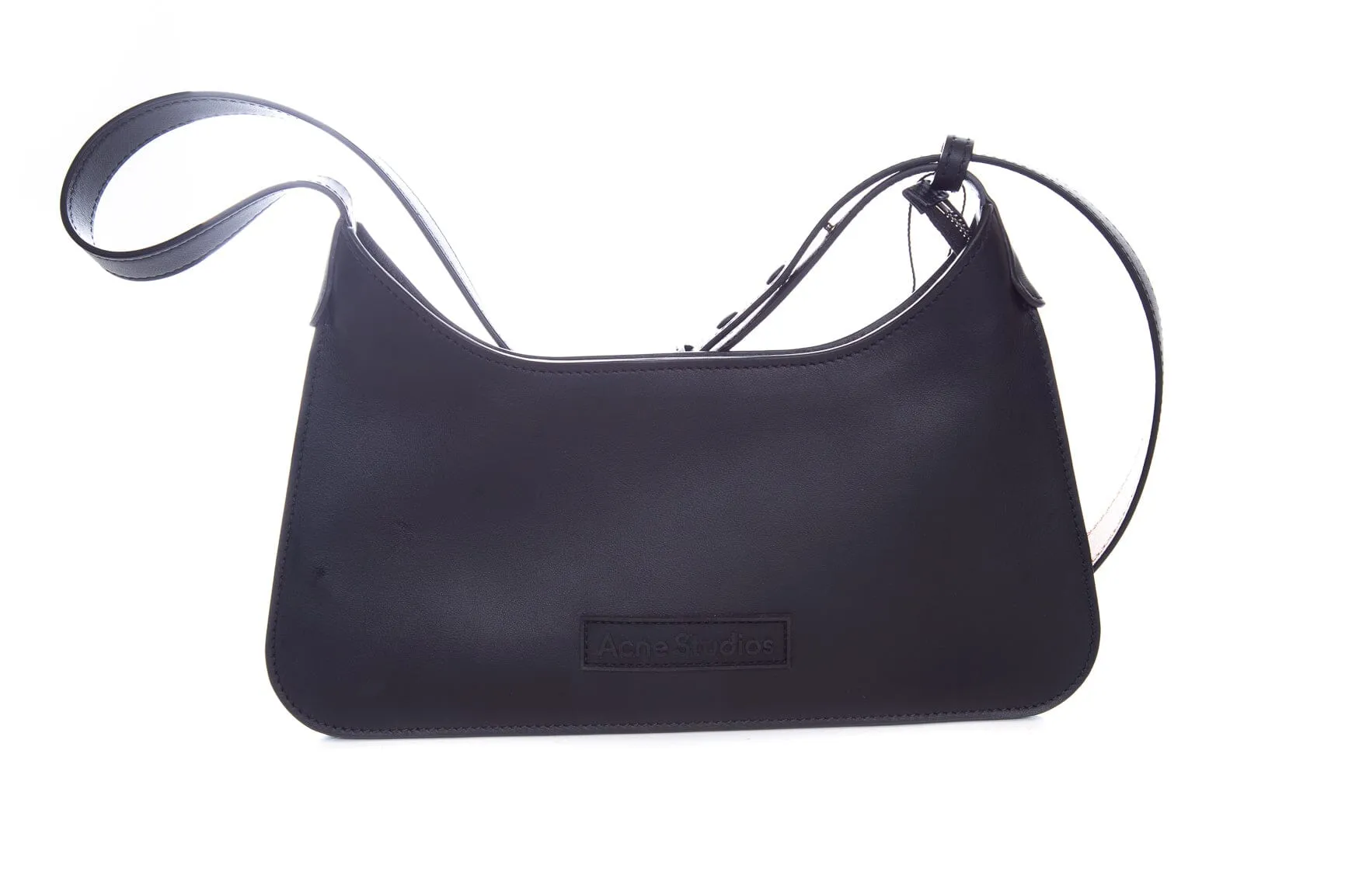 Acne Studios Black Leather Platt Mini Shoulder Handbag