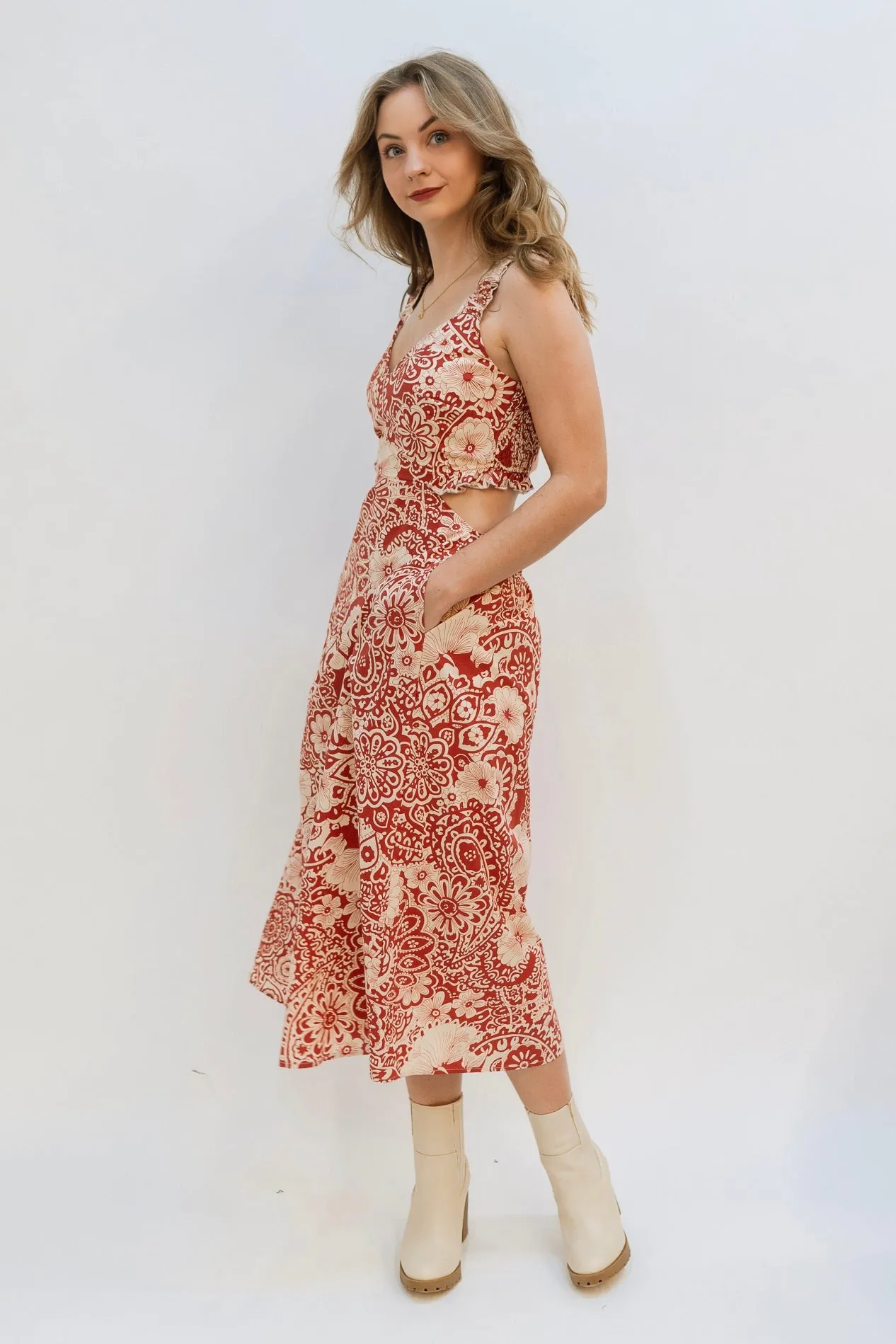 Adelaide Printed Midi Dress