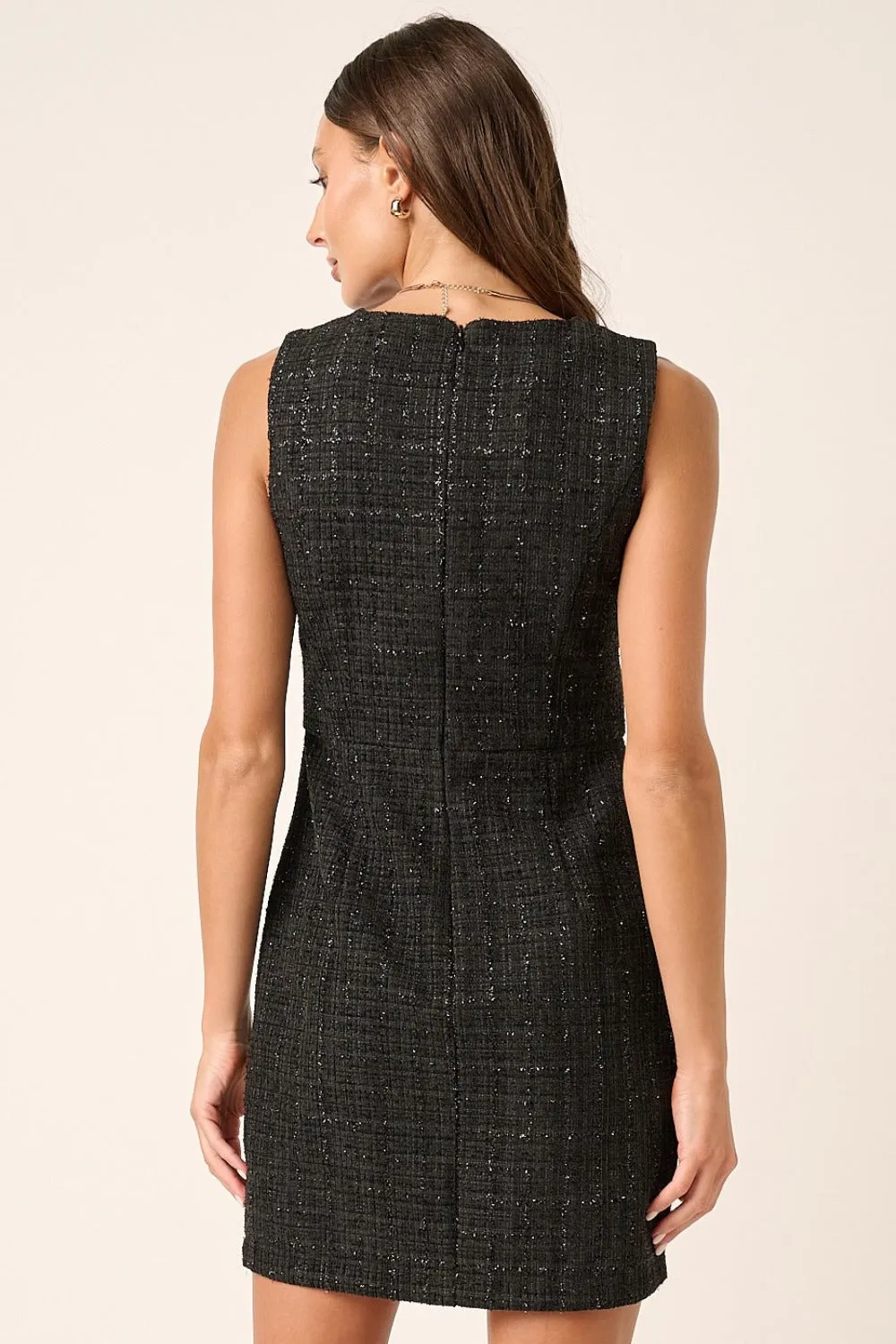 Adette Tweed Sleeveless Mini Dress