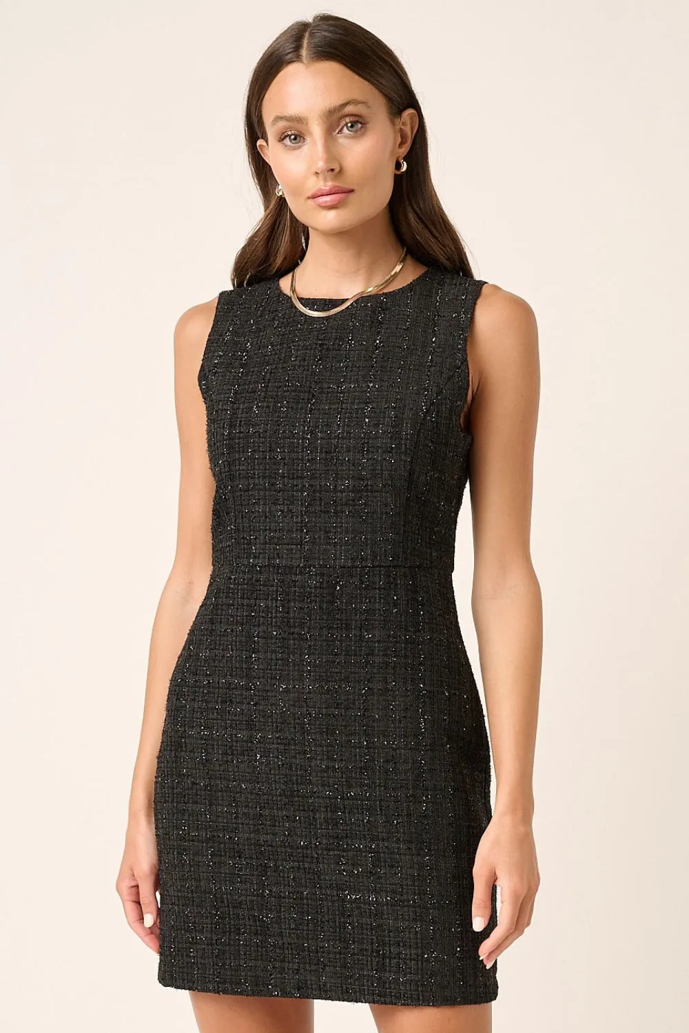 Adette Tweed Sleeveless Mini Dress