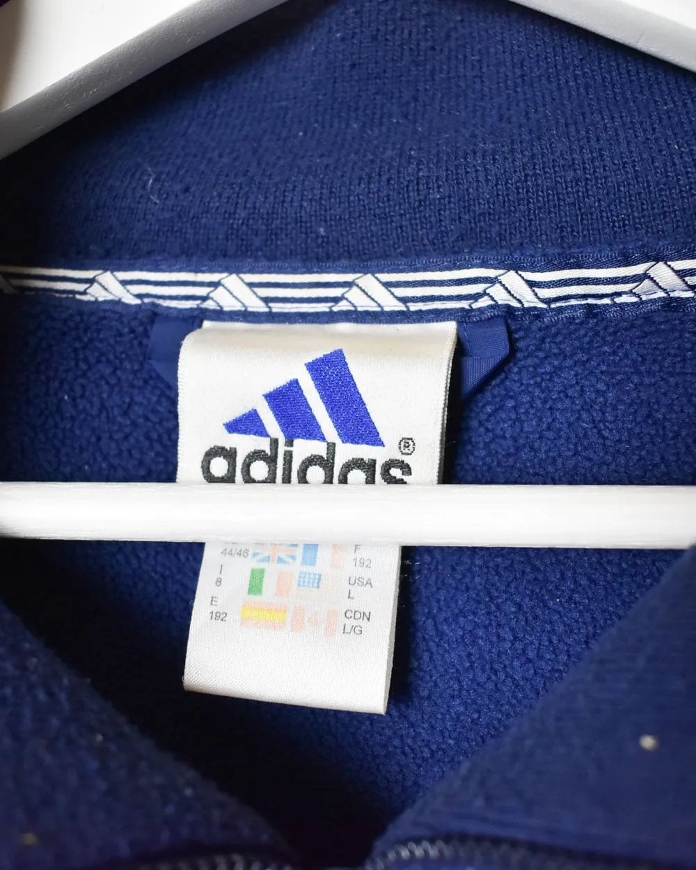Adidas 1/4 Zip Fleece Lined Windbreaker Jacket - Large