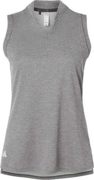 Adidas A1001 Women's Ultimate365 Textured Sleeveless Shirt - Charcoal