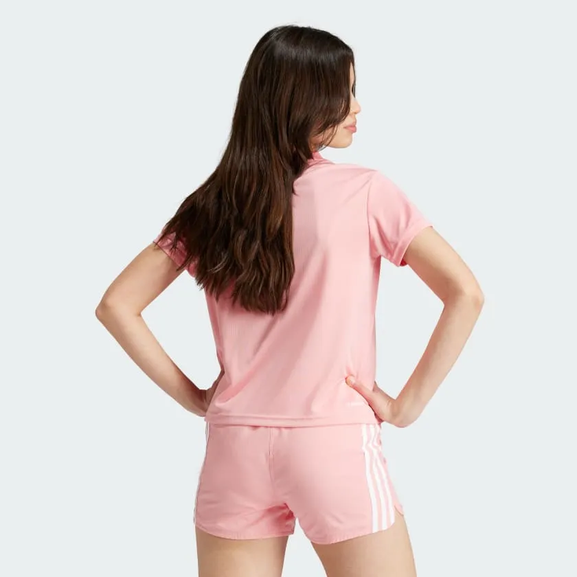 ADIDAS KID'S TRAINING ESSENTIALS PINK TEE