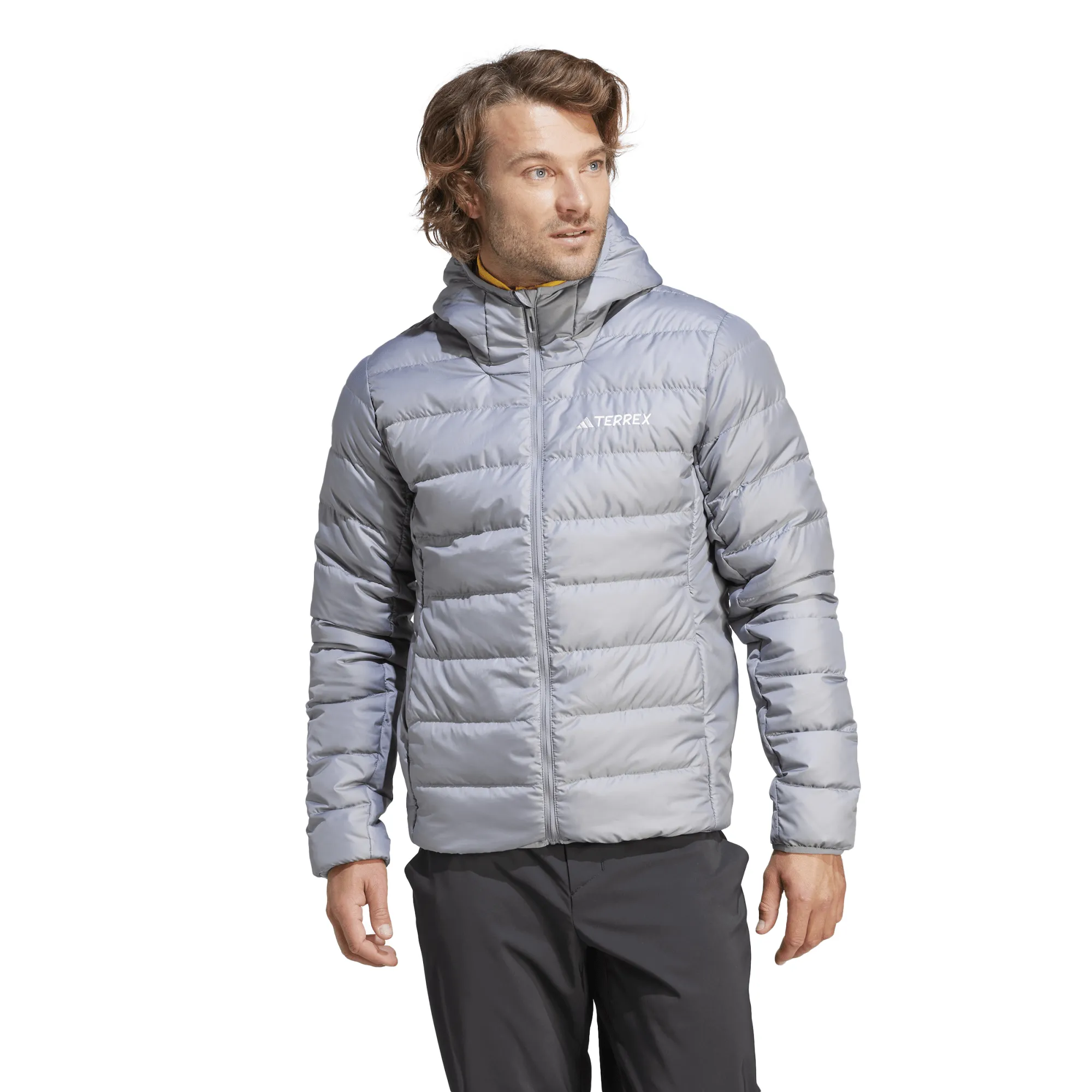Adidas Men&#x27;s Terrex Multi Light Down Hooded Jacket Grey | Buy Adidas Men&#x27;s Terrex Multi Light Down Hooded Jacket Grey here | Outnorth