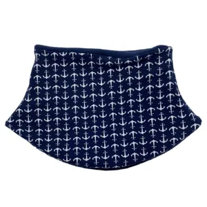 Adult Handmade Neck Warmer Anchors on Navy
