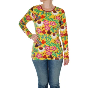 Adult's Autumn Flowers - Yellow Long Sleeve Shirt - 1 Left Size 3XL
