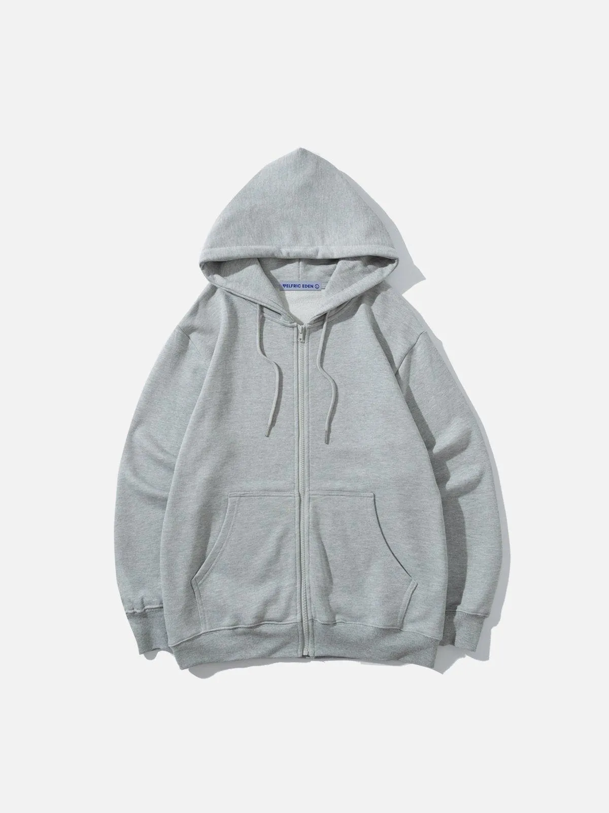 Aelfric Eden Solid Basic Zip Up Hoodie