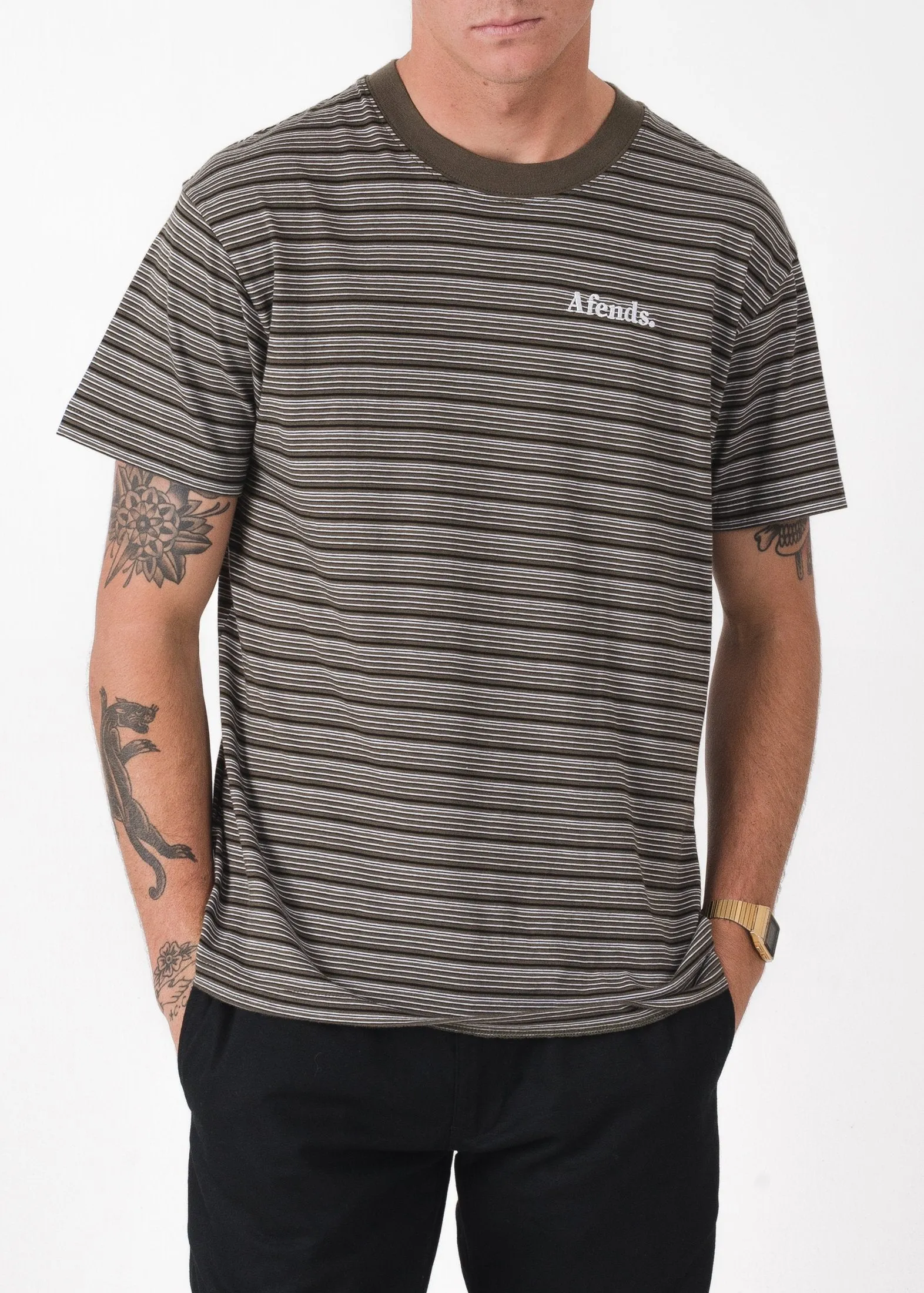 Afends Mens Shut Down - Retro Fit Tee