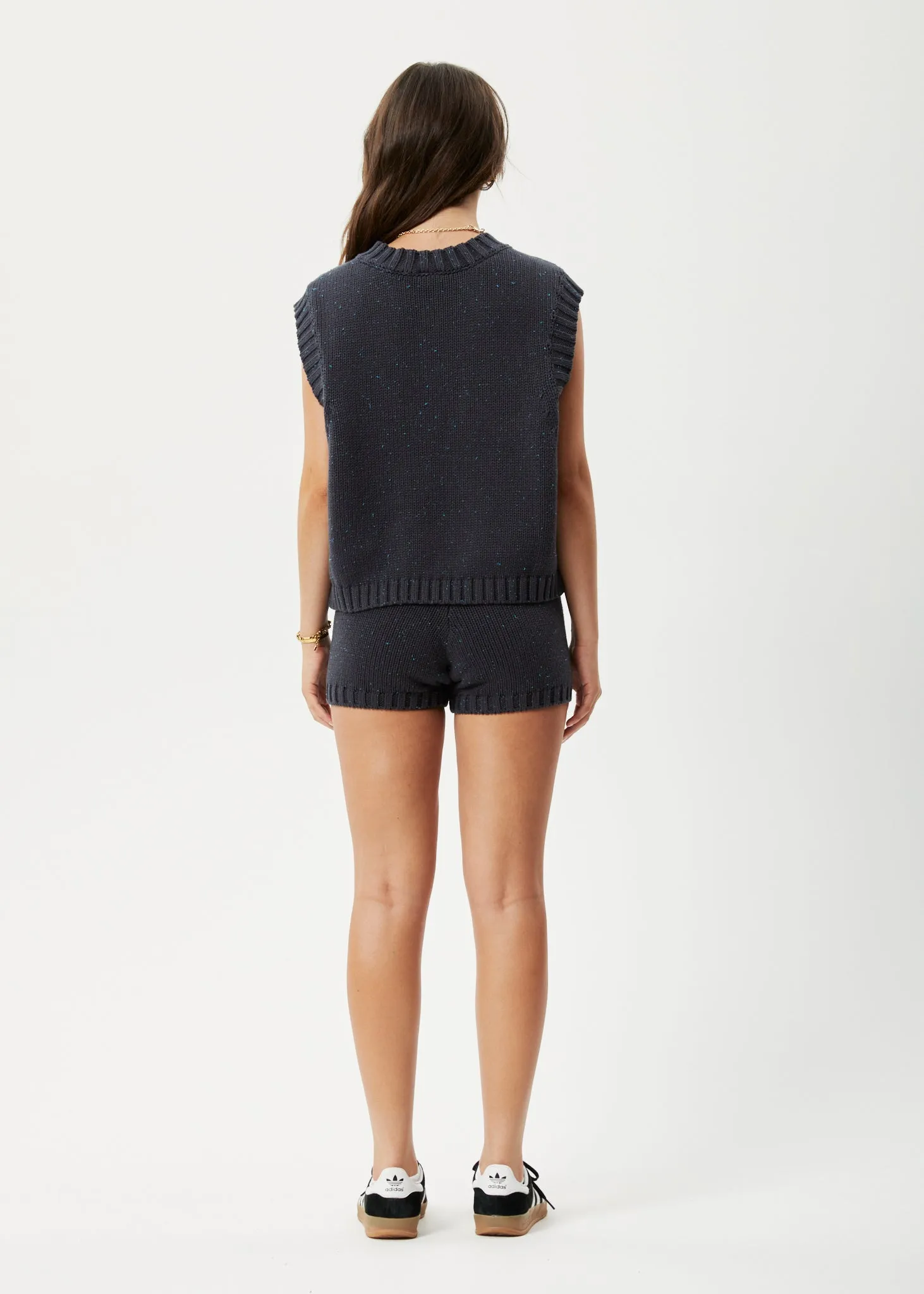 AFENDS Womens Solace - Knit Bike Shorts - Charcoal