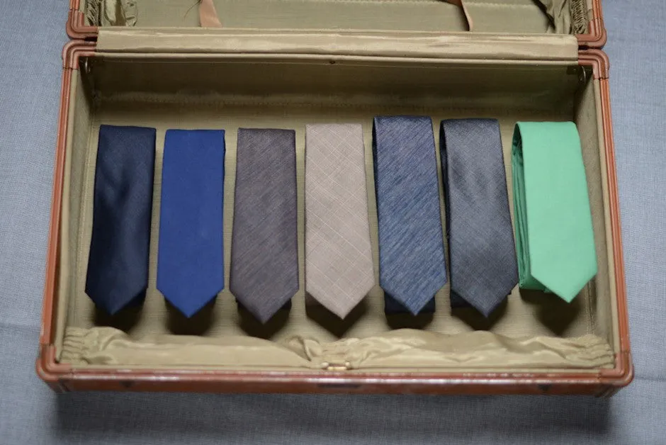 Agency Blue-Grey Pattern Tie