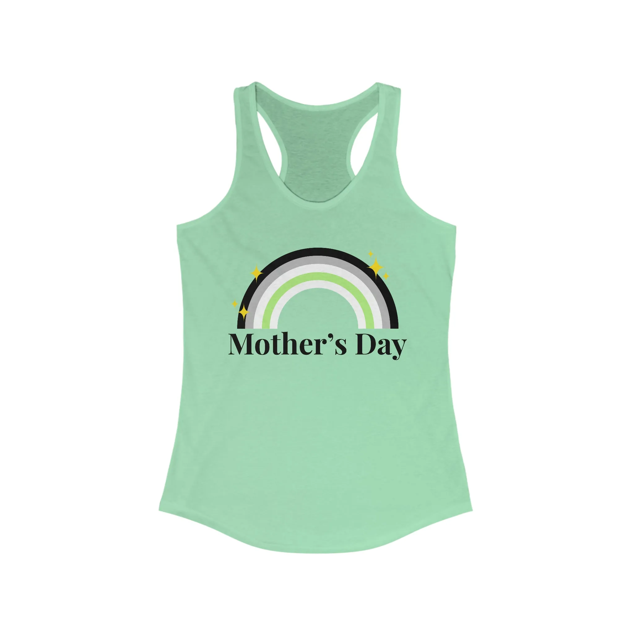 Agender Pride Flag Mother's Day Ideal Racerback Tank - Mother's Day