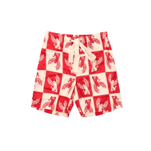 Agnes Relax Shorts - Red/Cream