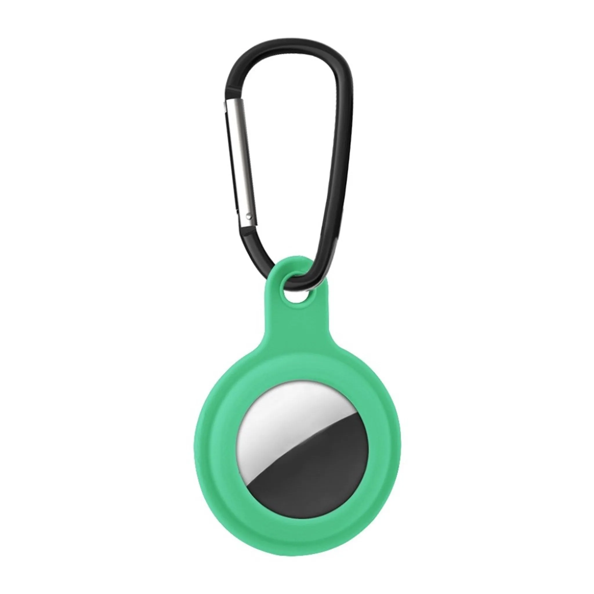 AirTags soft silicone cover with hook - Green