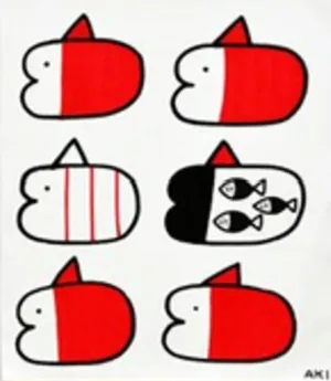 Aki Sharks #3 Original Marker Drawing by Akinori Oishi